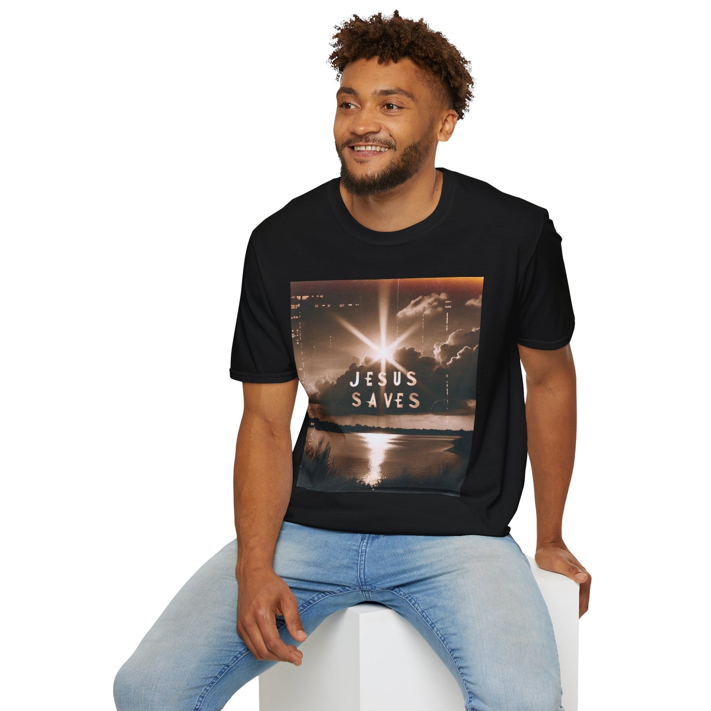 Jesus Saves Unisex Softstyle T-Shirt - Faith-Inspired Casual Wear