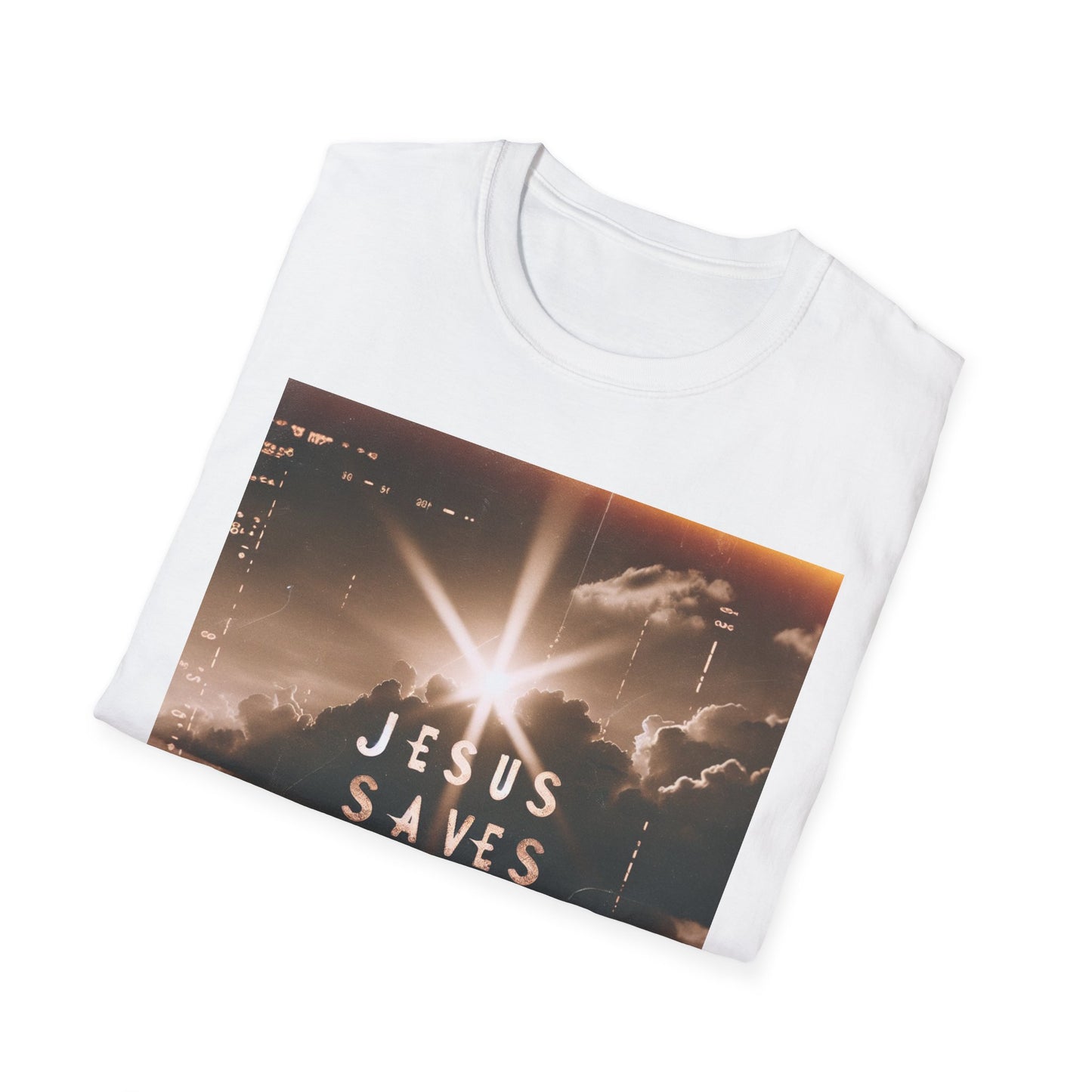 Jesus Saves Unisex Softstyle T-Shirt - Faith-Inspired Casual Wear